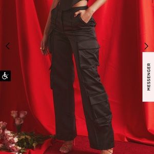 House of CB Satin Cargo Pants